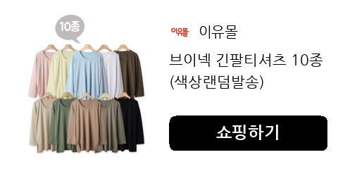 브이넥 긴팔티셔츠 10종 (색상랜덤발송)