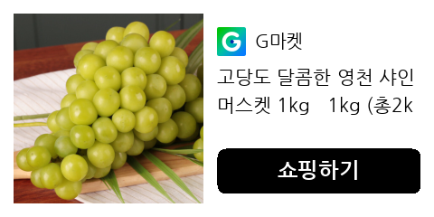 고당도 달콤한 영천 샤인머스켓 1kg 1kg (총2kg) 3-4수