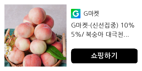G마켓-(신선집중) 10% 5%/ 복숭아 대극천...
