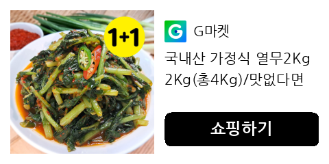 국내산 가정식 열무2Kg 2Kg(총4Kg)/맛없다면 무료반품/우리농산물100%/반찬/캠핑음식