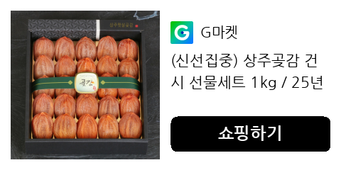 (신선집중) 상주곶감 건시 선물세트 1kg / 25년 햇곶감 햇살 상주곶감