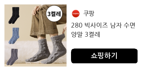 280 빅사이즈 남자 수면양말 3켤레