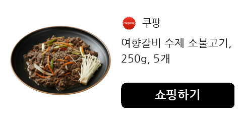 여향갈비 수제 소불고기, 250g, 5개